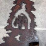 Handcrafted Rustic Antique Hand Saw Metal Art Pine Tree Unique - Image 6