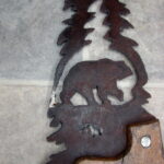 Handcrafted Rustic Antique Hand Saw Metal Art Pine Tree Unique - Image 5