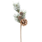 Snow Covered Pinecone Pine Pick Frost Cones - Image 2