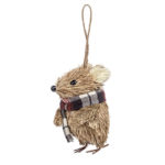 Bottlebrush Natural Mouse Squirrel Raccoon Ornament
