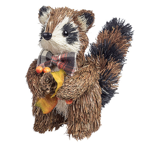 Bottlebrush Natural Mouse Squirrel Raccoon Ornament, Moose-R-Us.Com Log Cabin Decor