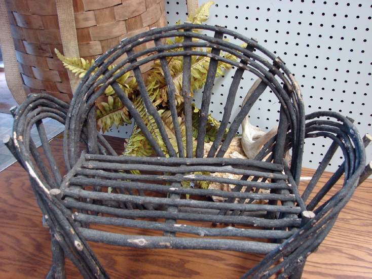 Vintage Bent Twig Adirondack Doll Bear Furniture Bed Chair Bench