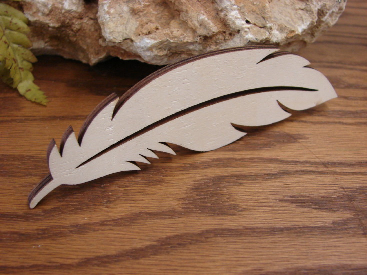 Unfinished 6" Wood Feather Crafts Native American Application