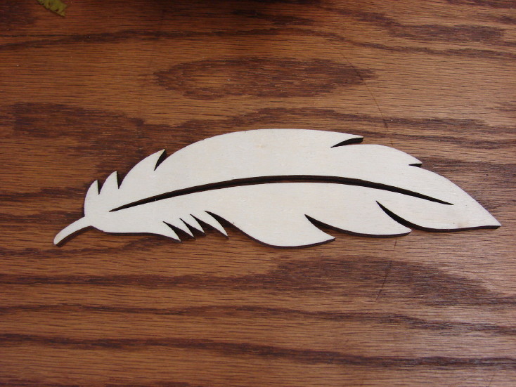 Unfinished 6&#8243; Wood Feather Crafts Native American Application, Moose-R-Us.Com Log Cabin Decor