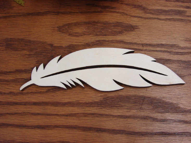 Unfinished 6" Wood Feather Crafts Native American Application