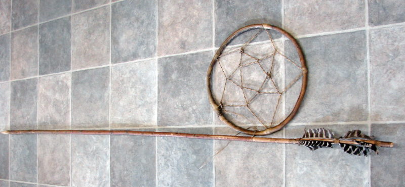 Authentic Native American Indian Dart and Hoop Game Hoop Spear, Moose-R-Us.Com Antiques Collectibles Log Cabin Decor
