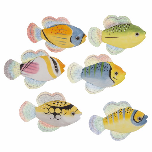 Tropical Fish Colorful Pick Miniature Decorative Beach Theme Ornament, Moose-R-Us.Com Log Cabin Decor