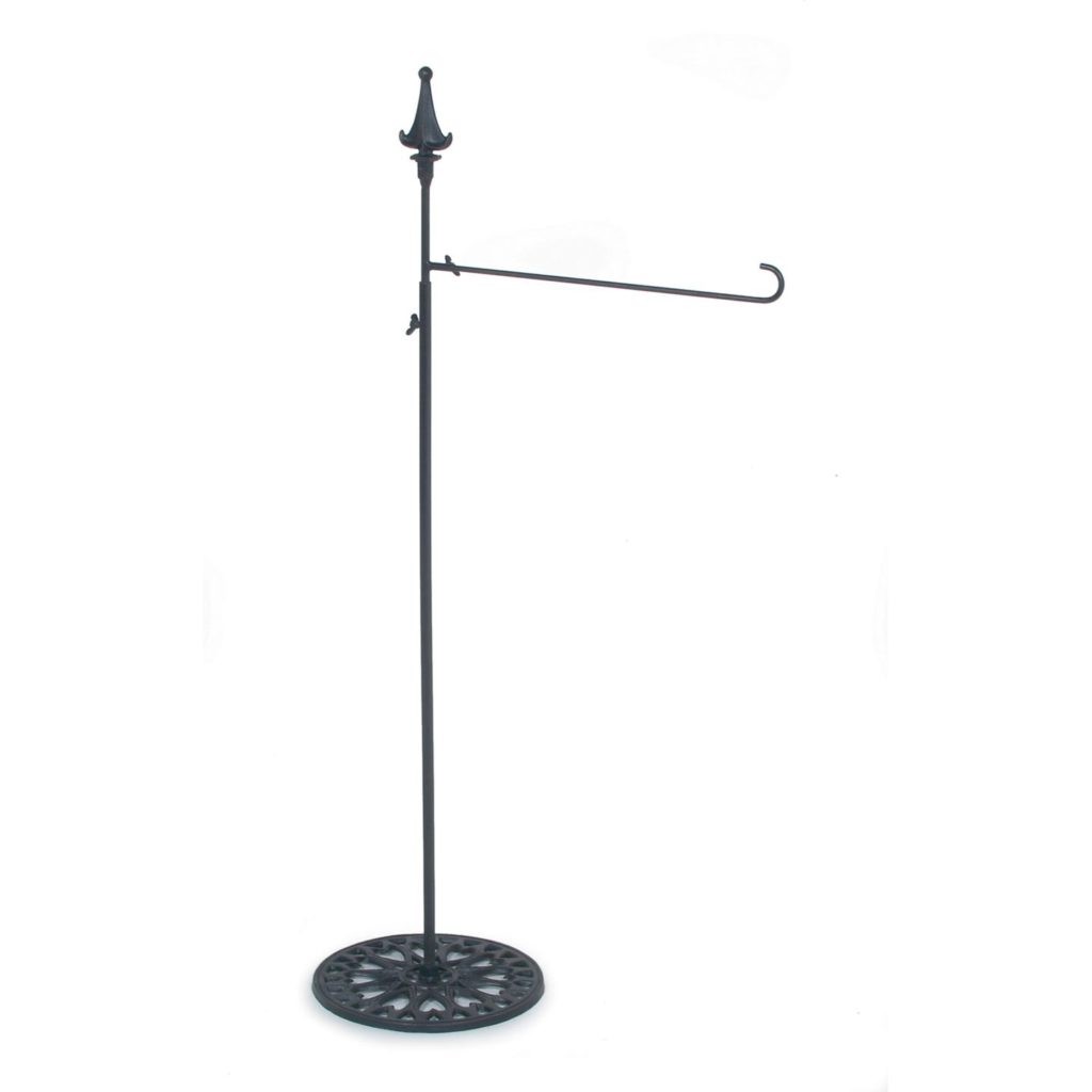 Garden Flag Hanger Stand 60" Adjustable 15" Side Arm Holder Pole