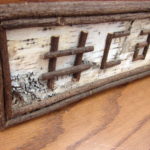 Rustic Primitive Real Birch Bark and Twig #CabinLife Hashtag Cabin Sign