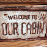 Rustic Printed Birch Bark and Twig Welcome to our Cabin Authentic Wild Wings Sign
