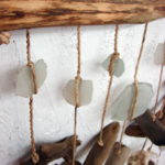 Driftwood Sea Glass Seashell Chime Hanger Shell Beach Decor