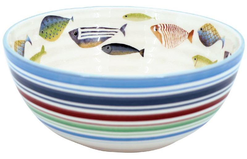 Fishing Cabin Decor Fish Tales Fishing Theme Ceramic 6" Small Serving Bowl