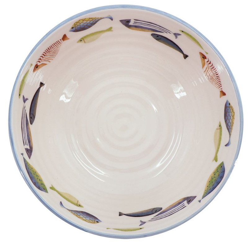 Fishing Cabin Decor Fish Tales Fishing Theme Ceramic 6" Small Serving Bowl - Image 2