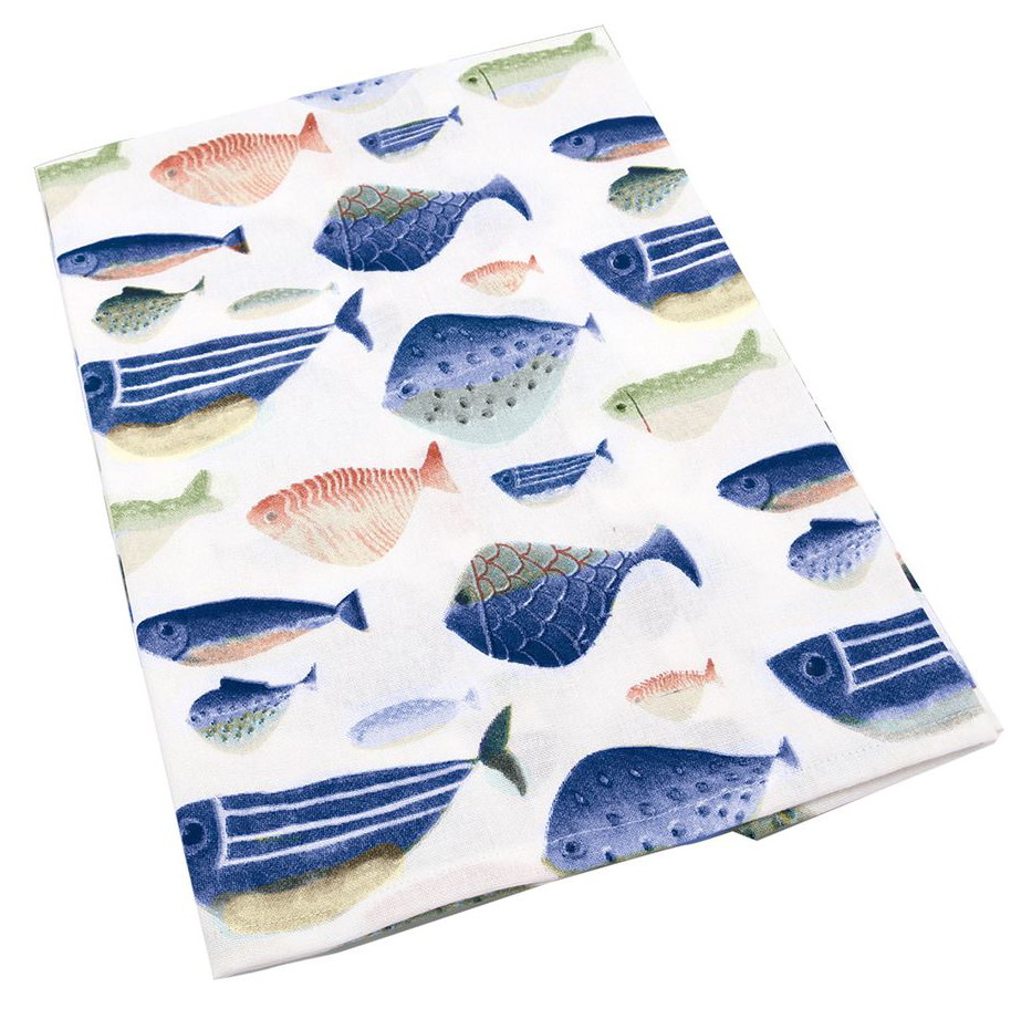 Fishing Cabin Decor Fish Tales Cotton Oversized Dish Towel - Image 2