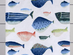 Fishing Cabin Decor Fish Tales Cotton Oversized Dish Towel