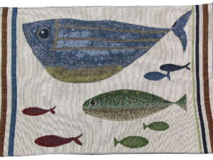 Fishing Cabin Decor Fish Tales Table Dining Placemat Woven Cloth