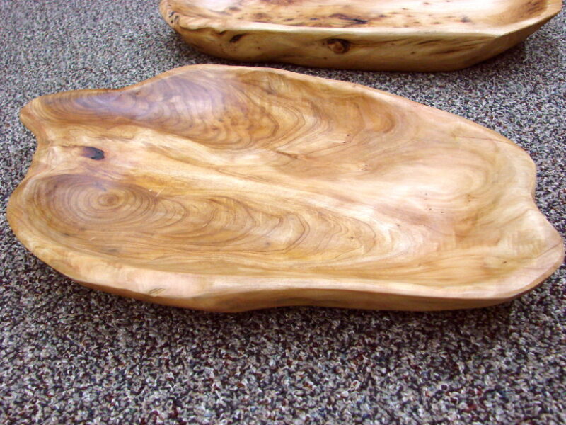 Hand Carved Exotic Root Wood Rustic Primitive Centerpiece Platter Plate, Moose-R-Us.Com Log Cabin Decor