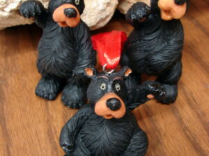 Willie Black Bear Waving Ornament