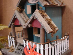 Primitive Wood Bird House Lake Bait Tackle Cabin Beach Cottage Birdhouse
