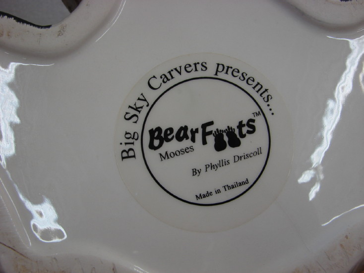 Big Sky Carvers Barefoots Mooses Tabletop Ceramic Moose Cookie Jar by Phyllis Driscoll - Image 2