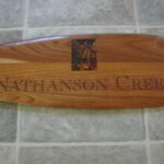 Unique Vintage Nathanson Creek Winery Wood Canoe Paddle