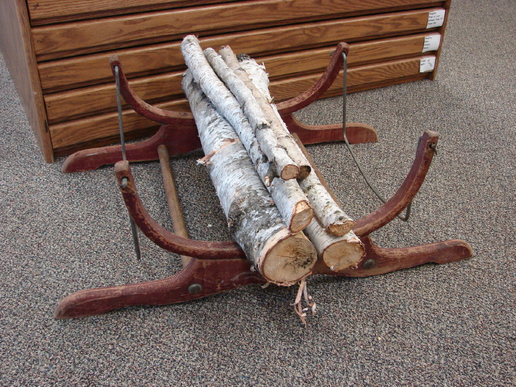 Natural moose antler magazine rack - Rustic Log Originals