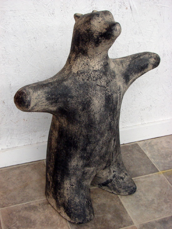 Inuit Upright Praising Stylized Bear Statue Indoor/Outdoor Welcome