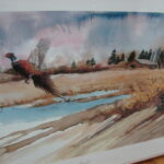 Michael Capser Framed Autumn Break Pheasant Print - Image 5