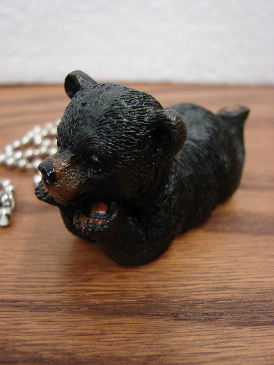 Detailed Resin Moose or Bear Fan Light Pull with Chain, Moose-R-Us.Com Log Cabin Decor