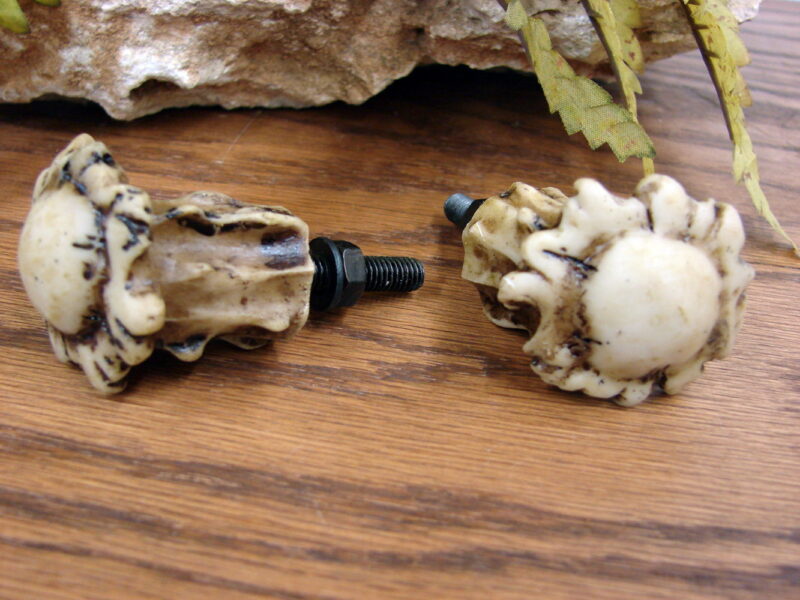 Set/4 Realistic Deer Antler Cabinet Drawer Hardware Pull Knob, Moose-R-Us.Com Log Cabin Decor