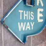 Oversized Rustic Tin Lake This Way Arrow Sign Retro Cabin Decor - Image 2