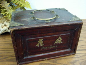 Antique Mah-Jongg Ivory/Bamboo Tile Game with Original Wooden Box Mahjong