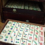 Antique Mah-Jongg Ivory/Bamboo Tile Game with Original Wooden Box Mahjong - Image 6
