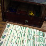 Antique Mah-Jongg Ivory/Bamboo Tile Game with Original Wooden Box Mahjong - Image 7