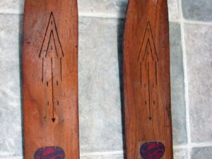 Antique Strand WI USA Wood Snow Skis 1930's Ski Lodge Decor