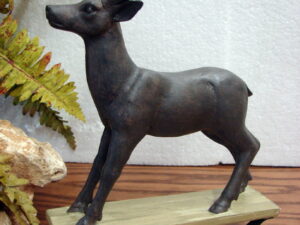 Alpine Lodge Rocking Deer Stag Figurine Centerpiece Mantel Display