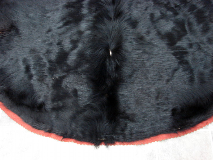 Real Tanned Lined Black Bear Robe Blanket Taxidermy Hide Pelt Fur Throw