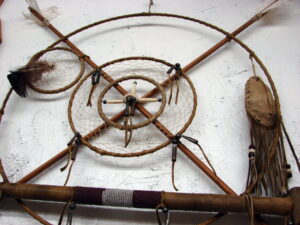 Authentic Native American Indian Navajo Ceremonial Peace Dreamcatcher with Bag