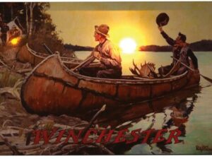 Gallery Wrapped Canvas LED Art Winchester Vintage Artwork Goodwin Birch Bark Moose