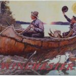Gallery Wrapped Canvas LED Art Winchester Vintage Artwork Goodwin Birch Bark Moose - Image 2