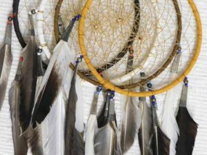 Deluxe Authentic Native American Muscogee Creek Indian Prayer Smudge Feather Fan, Moose-R-Us.Com Log Cabin Decor