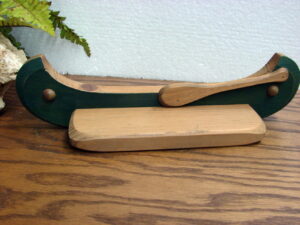 Country Pine Canoe Paddle Shelf Camper Size Miniature