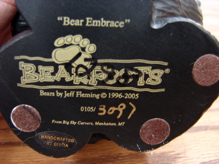 Big Sky Carvers Bearfoots Bears Jeff Fleming Bear Embrace Black Bear Couple, Moose-R-Us.Com Log Cabin Decor