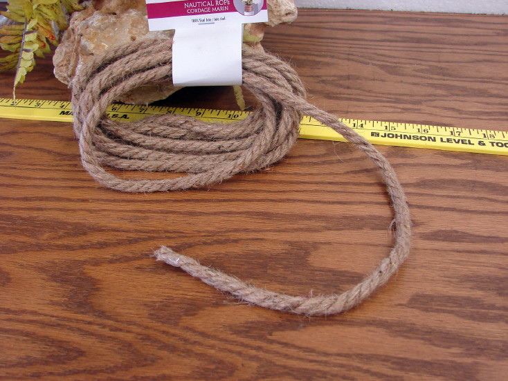 Nautical Rope - Brown Jute Rope for Rustic Crafts and Decoration - 8 Feet