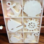 Wood Shapes Nautical Craft Beach Ocean Coastal Theme Anchor Shell Whale