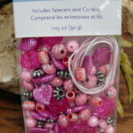 Acrylic Hot Pink Bead Kit Beading Package Luxe Spacers Cording