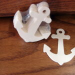 Wood Anchor Shape Nautical Craft Beach Ocean Coastal Theme