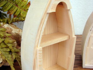 8" Wood Small Boat Shelf Unfinished Cabin Decor Craft