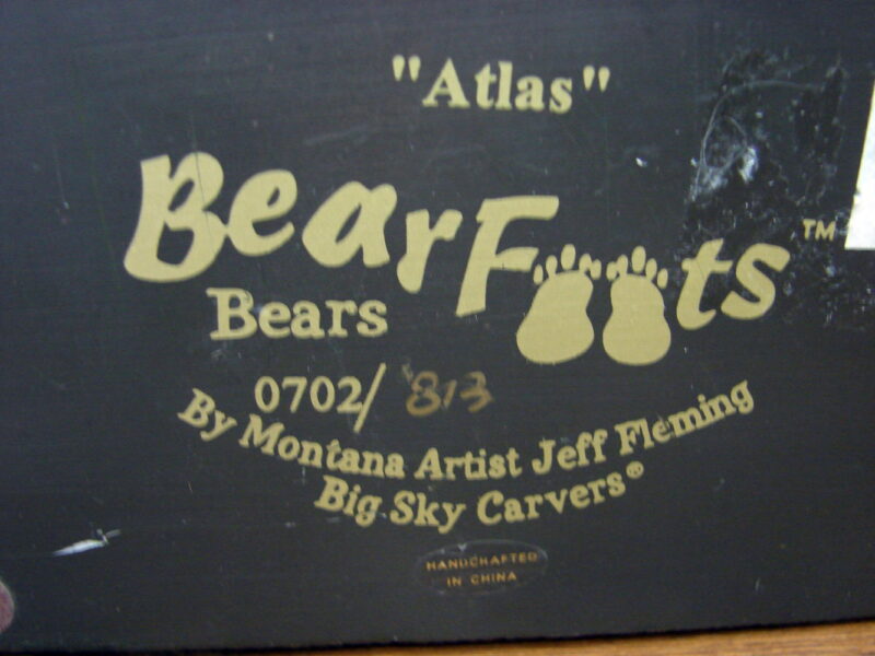 Big Sky Carvers Bearfoots Bears Jeff Fleming Atlas in Mirror Black Bear, Moose-R-Us.Com Log Cabin Decor