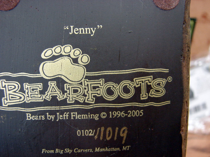 Big Sky Carvers Bearfoots Bears Jeff Fleming Jenny in Mirror Black Bear w/ Box Tag, Moose-R-Us.Com Log Cabin Decor